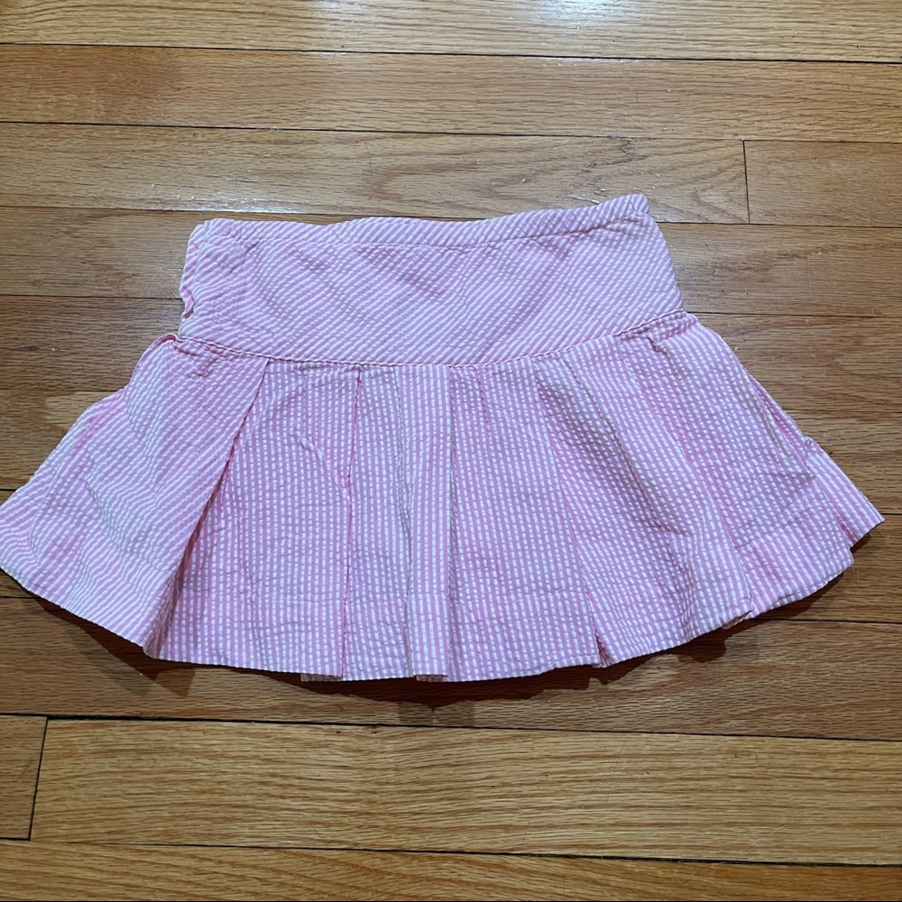 Ralph Lauren Girls Skirt Seersucker Striped Light Pink Pleated Size 5 EUC - Picture 7 of 9